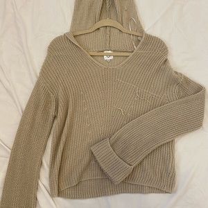 light brown hoodie sweater